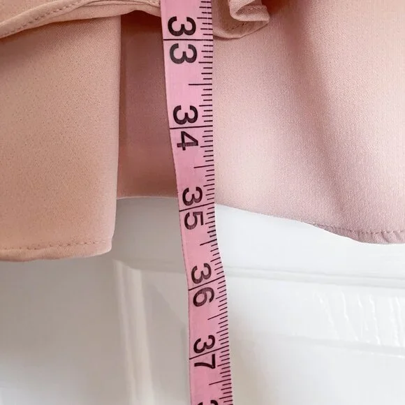 TCEC Dress Womens Blush Pink Ruffle Mini Party Dress Cocktail Bridal Wedding - Picture 6 of 7